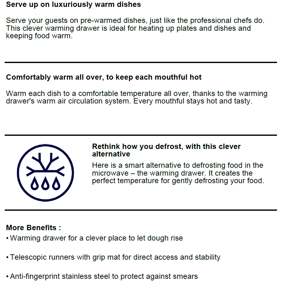 Electrolux Warming Drawer EED14800AX Al Salam Kitchen ET