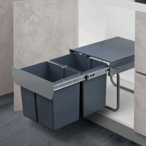 Pullout Double Waste Bin Ball-bearing D373