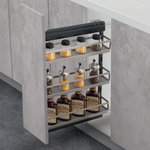 Soft Close 3 Layer Side Pullout-Wooden Nano D358