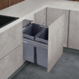 Soft close Double Waste Bin D378