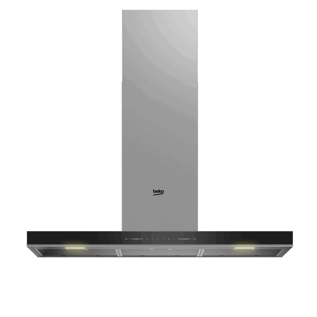 BEKO 90cm Wall Mounted Cooker Hood BHCB96741BBHS