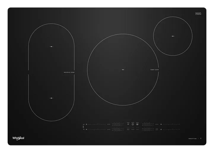 Whirlpool 30" Intelligent Induction Cooktop with Temp Cook™ Technology WCIT7030SB