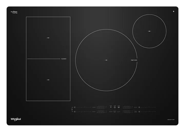 Whirlpool 30" Intelligent Induction Cooktop with Temp Cook™ Technology and WipeClean™ Coating WCIT7530SB