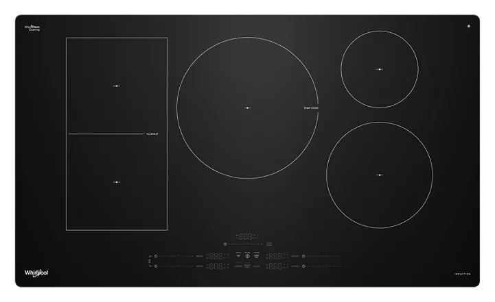 Whirlpool 36" Intelligent Induction Cooktop with Temp Cook™ Technology and WipeClean™ WCIT7536SB
