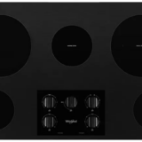 Whirlpool 36-inch Electric Ceramic Glass Cooktop with Dual Radiant Element WCE55US6HB