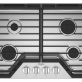Whirlpool 30-inch Gas Cooktop with EZ-2-Lift™ Hinged Cast-Iron Grates WCGK5030PS