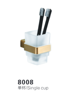 8008 Brushed Gold Single Cup