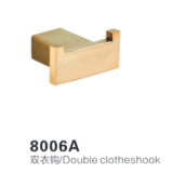 8006A Brushed Gold Double Cloths Hook