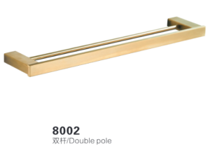 8002 Brushed Gold Bath Double Pole