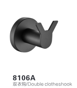 8106A Black Double Clothes Hook