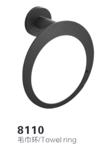 8110 Black Towel Ring